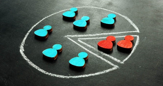 chalk drawing representing data segmentation